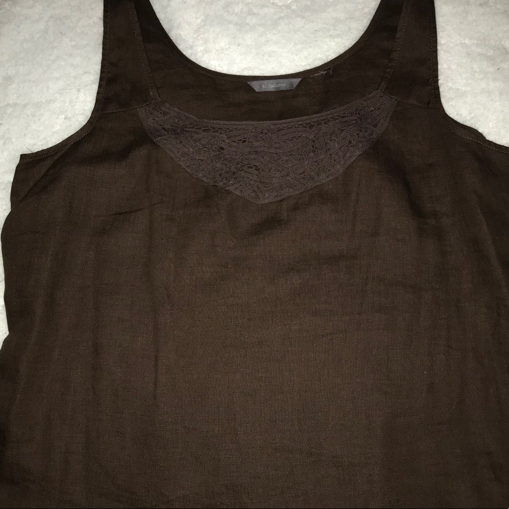 Liz Claiborne brown shell. Size 16